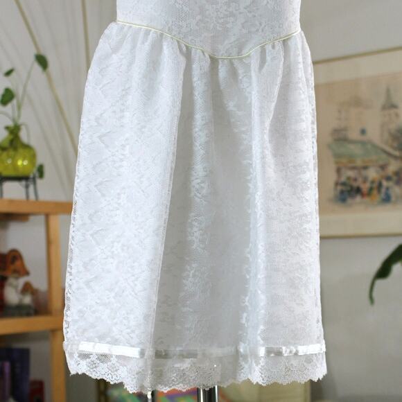 Vintage Le Mij Girls White Lace Dress | Size 7 | First Communion/Flower Girl - Picture 5 of 6
